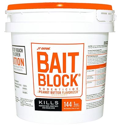 Bait Block Rodenticide with Peanut Butter Flavorizer (144 x 1-oz. blocks/pail)