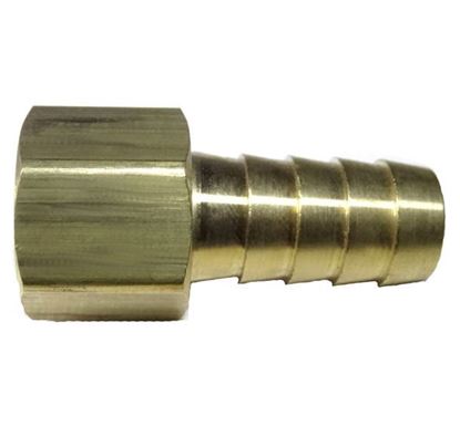 Picture of Couplings Company 227EEE Hose Barb Flat Seat x Straight Female Thread - 3/8 in. x 3/8 in.