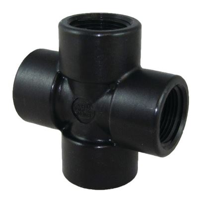 Picture of A&M Industries CR8PP Polypropylene Pipe Cross (NPT) - 1/2 in.