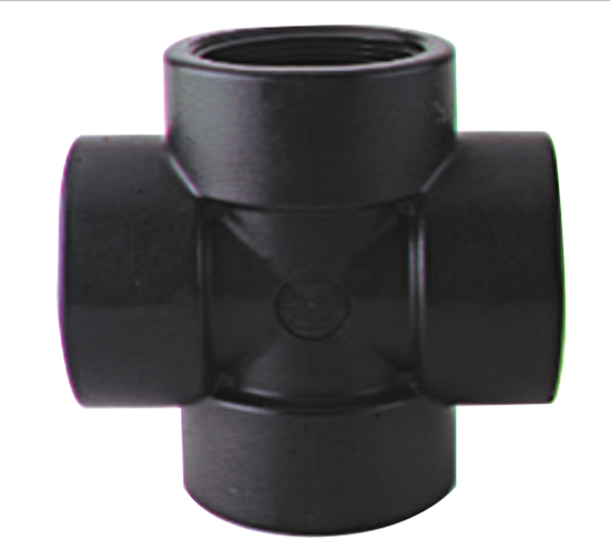 Picture of A&M Industries CR6PP Polypropylene Pipe Cross (NPT) - 3/8 in.