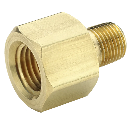 Oldham Chemical Company. Parker 222P-6-4 Brass Pipe Fitting - 3/8 FNPT x  1/4 MNPT